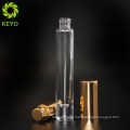 Round like pen shiny mini empty glass perfume bottle spray pump with aluminum golden
